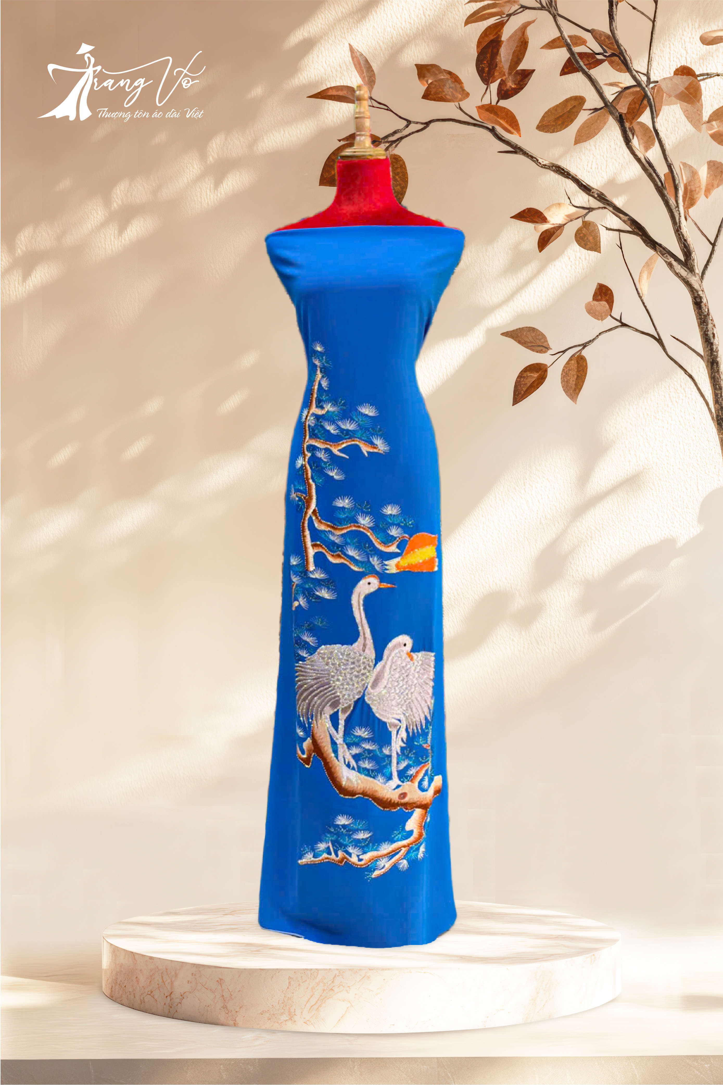 LEN Ý THÊU ÉP ĐÁ SWAROVSKI CAO CẤP #03112405